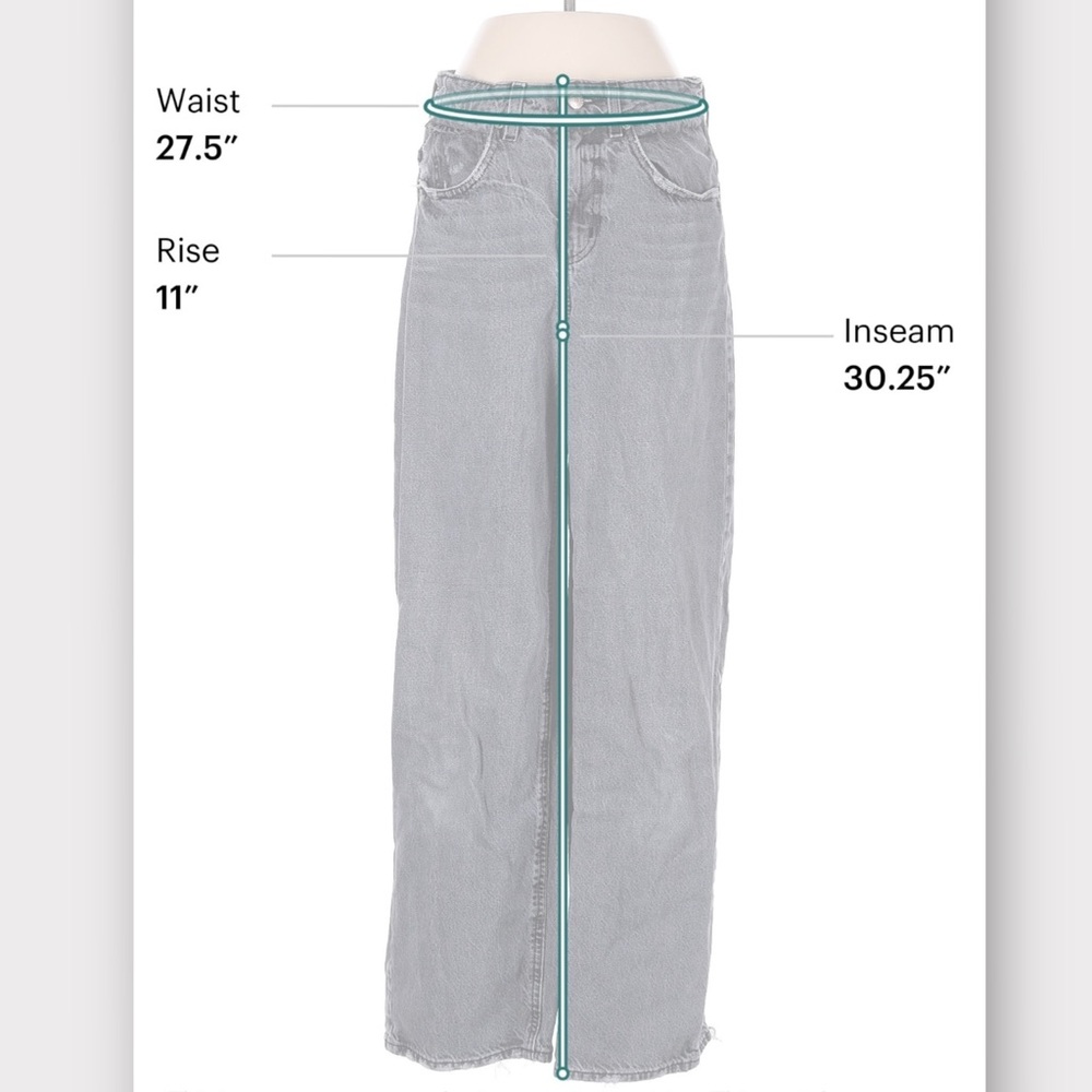 BDG Gray High Rise Baggy Women's Jeans - Picture 3 of 6
